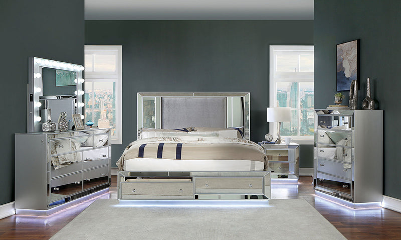 BELLADONNA E.King Bed, Silver image