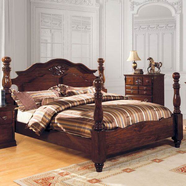 Tuscan II Glossy Dark Pine Queen Bed image