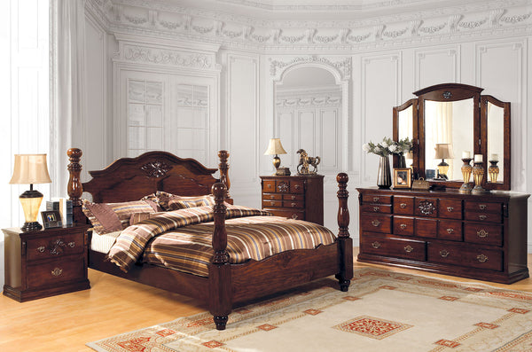 Tuscan II Glossy Dark Pine 4 Pc. Queen Bedroom Set image