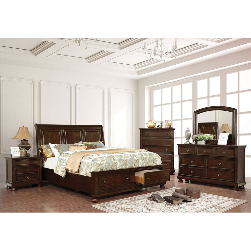 Castor Brown Cherry 5 Pc. Queen Bedroom Set w/ 2NS image