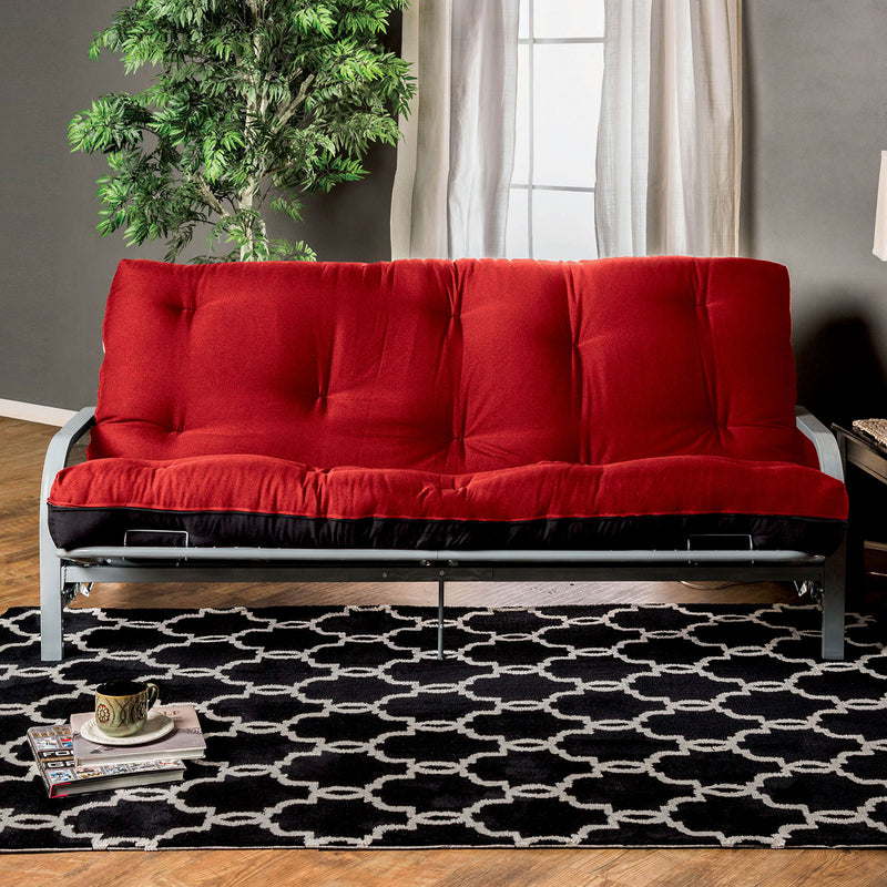 KNOX Red 8" Red/Black Futon Mattress w/ Inner Spring image