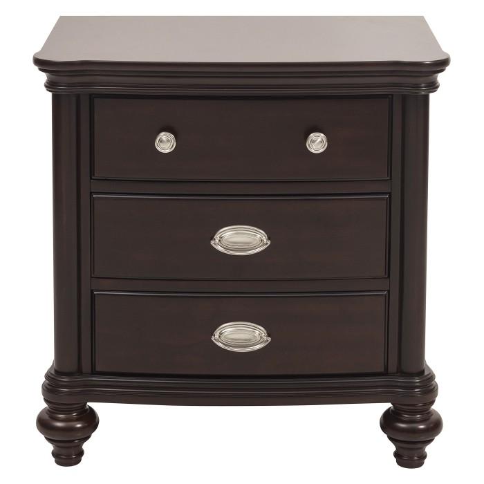 Homelegance Marston 3 Drawer Nightstand in Dark Cherry 2615DC-4 image