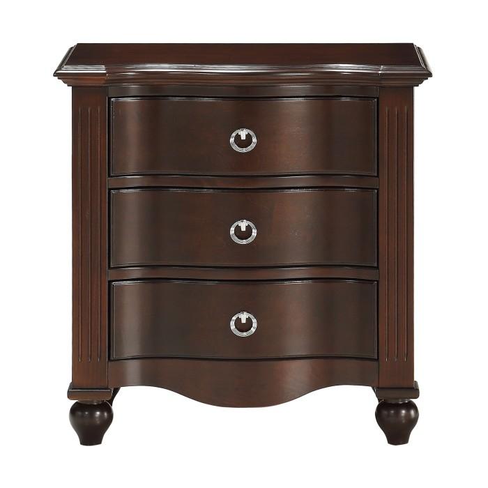 Homelegance Furniture Meghan 3-Drawer Nightstand in Espresso image