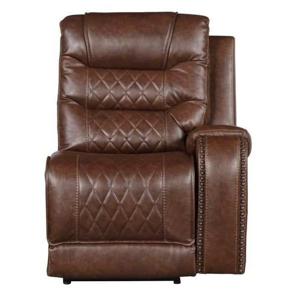 Homelegance Furniture Putnam Power Right Side Reclining Chair with USB Port in Brown 9405BR-RRPW image