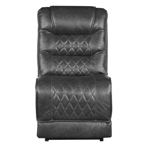 Homelegance Furniture Putnam Power Armless Reclining Chair in Gray 9405GY-ARPW image