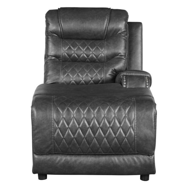 Homelegance Furniture Putnam Power Right Side Reclining Chaise with USB Port in Gray 9405GY-RCPW image