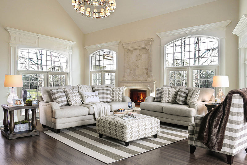 Christine Light Gray Sofa + Love Seat image